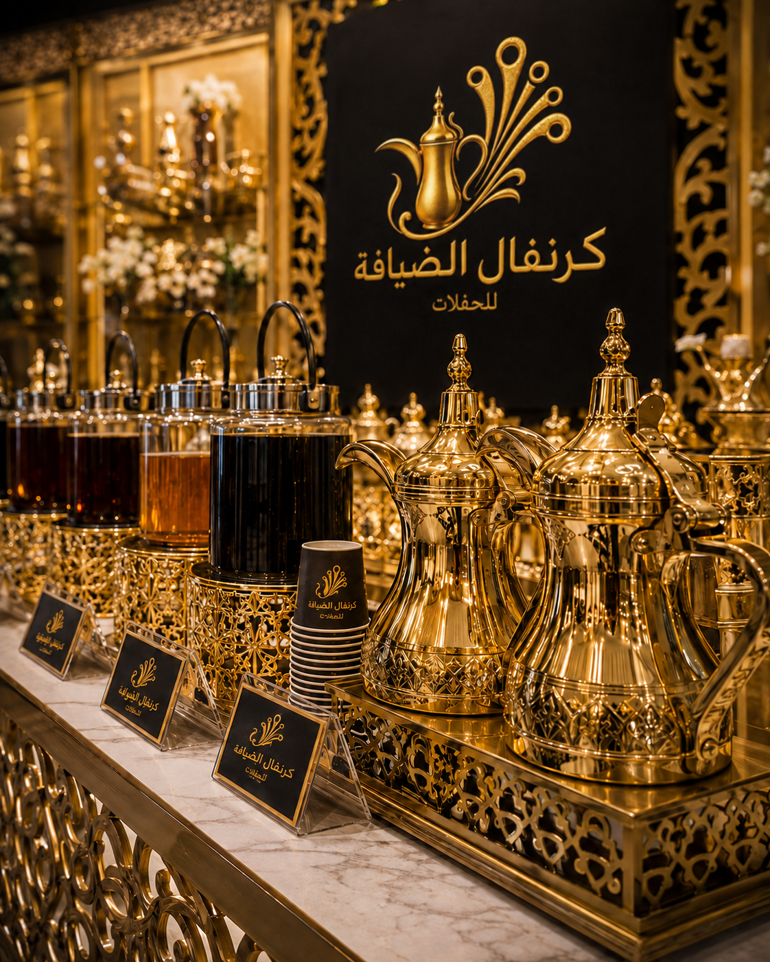 بوفيه المشروبات والقهوة العربية